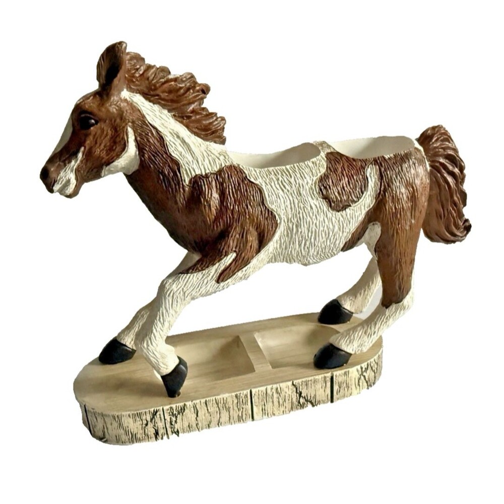Mainstays Horse Toothbrush Holder Resin 5" Tall Western Rodeo Pony Country